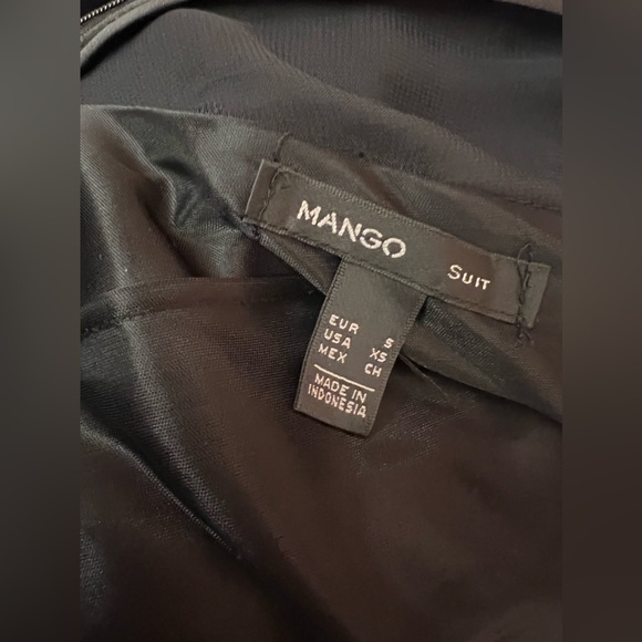 Mango Suit XS Black Velvet Mesh Mini Dress - Picture 7 of 7